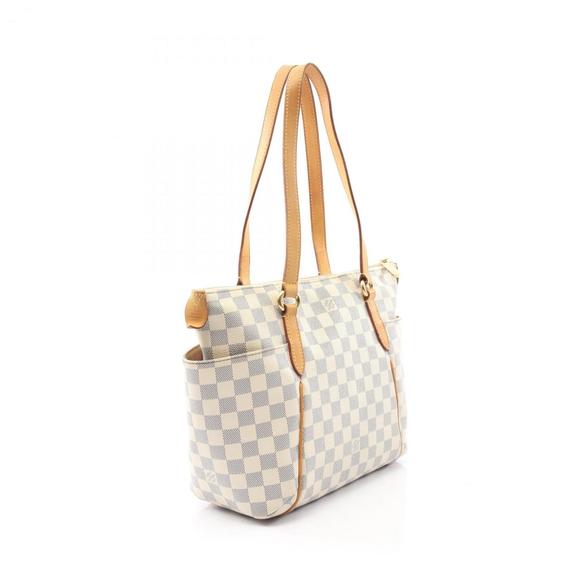 LOUIS VUITTON White Damier Leather Tote Bag - Picture 2 of 12